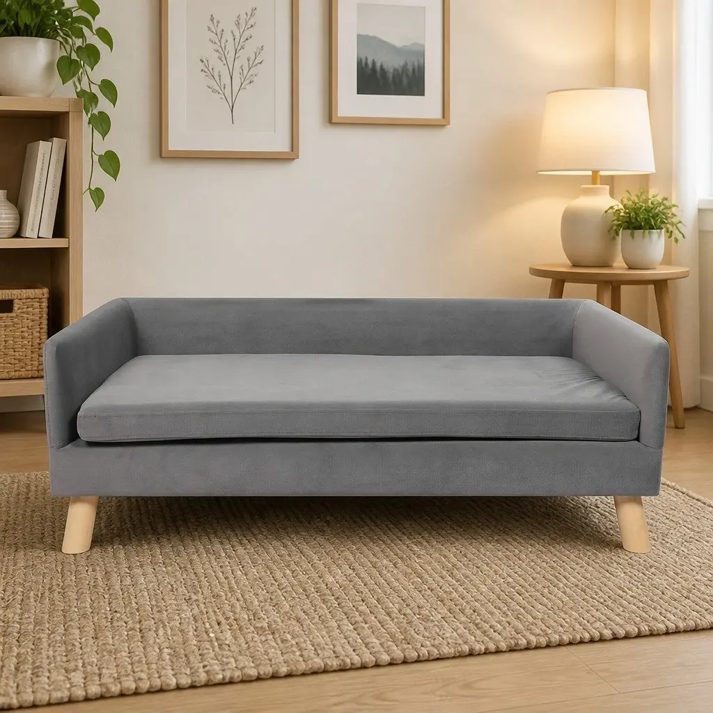 Pet Sofa Bed Dog Lounge Elevated Warm Soft Couch Small Medium Breeds Modern