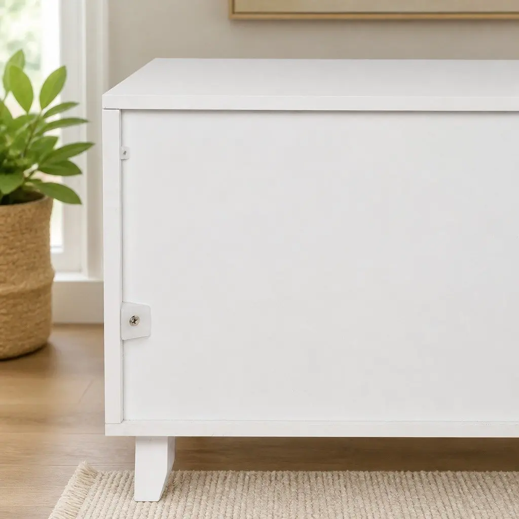 Cat Litter Box Enclosure Cabinet Wooden MDF Grey Indoor Side Table