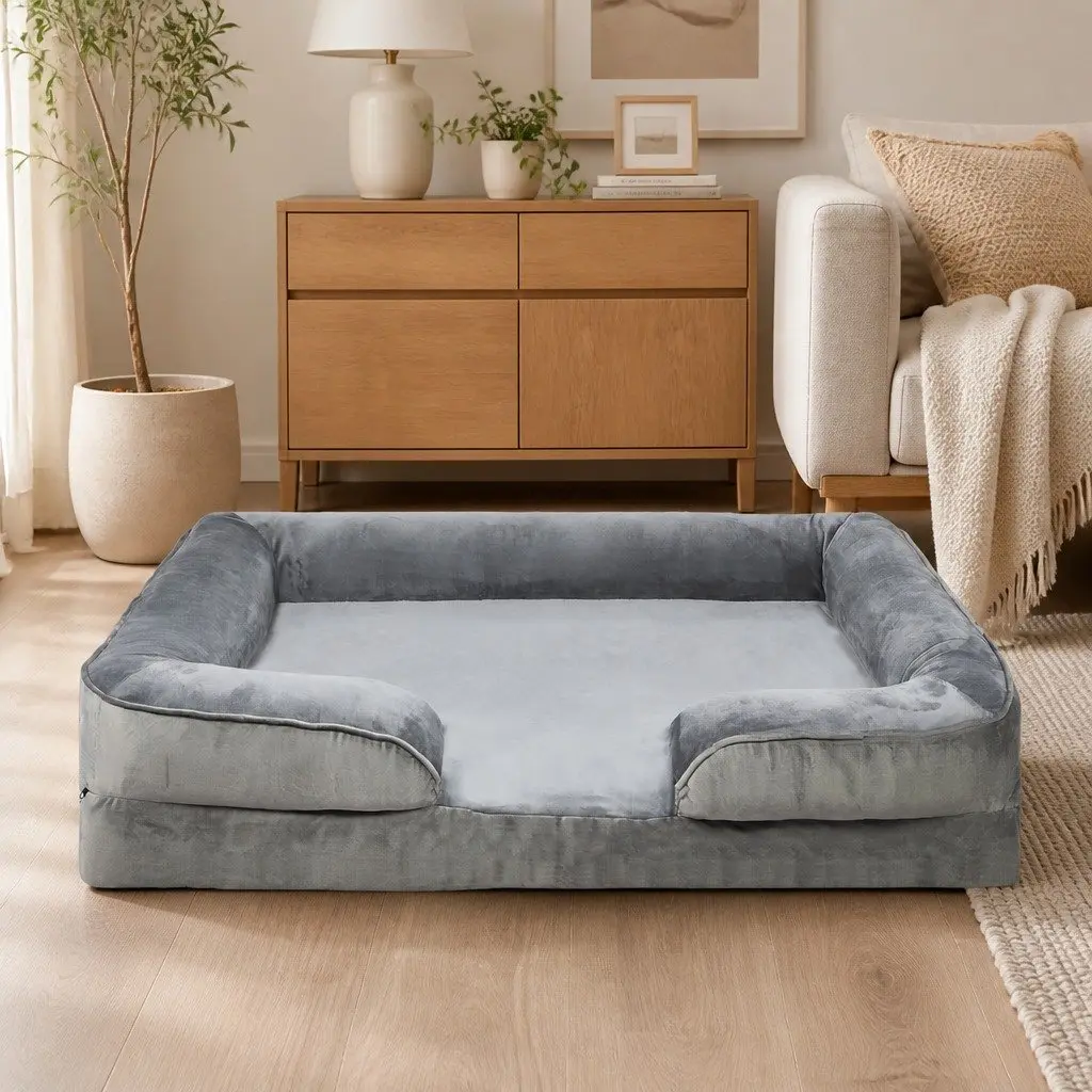 Orthopaedic Memory Foam Pet Sofa Bed for Medium Pets