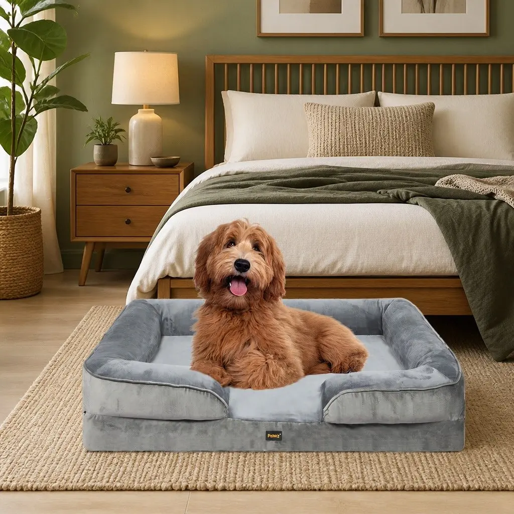 Orthopaedic Memory Foam Pet Sofa Bed for Medium Pets