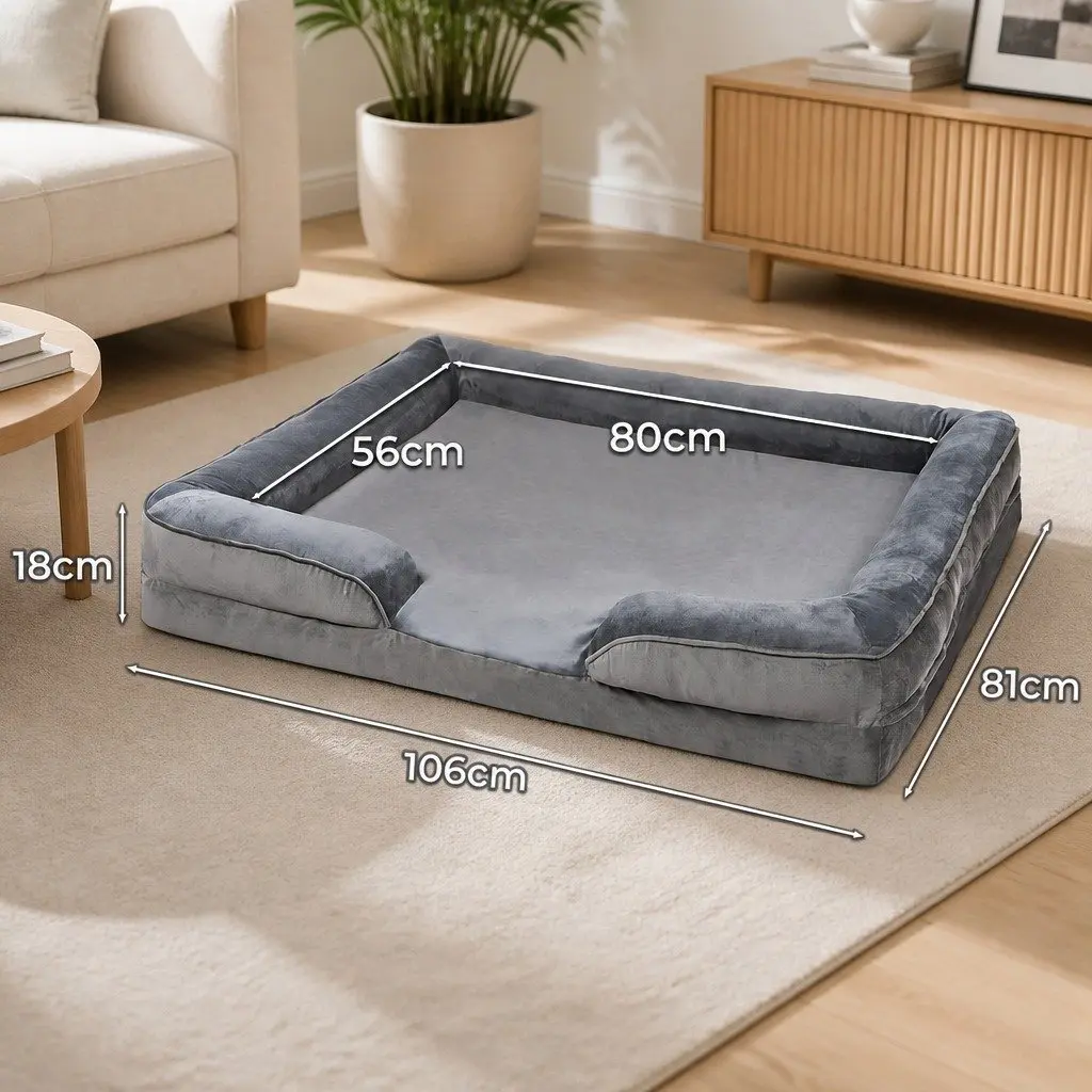 XL Orthopaedic Memory Foam Pet Sofa Bed for Dogs and Cats