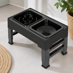 Adjustable Height Elevated Pet Feeder for Dogs and Cats