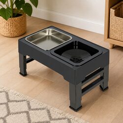 Premium Adjustable Elevated Pet Feeder for Dogs and Cats