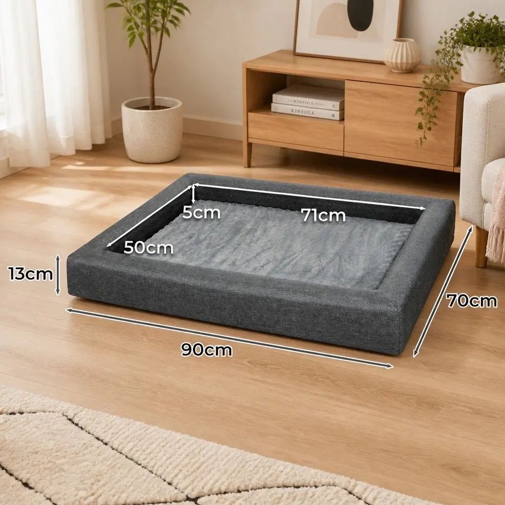 Large Orthopaedic Memory Foam Pet Bed for Dogs and Cats