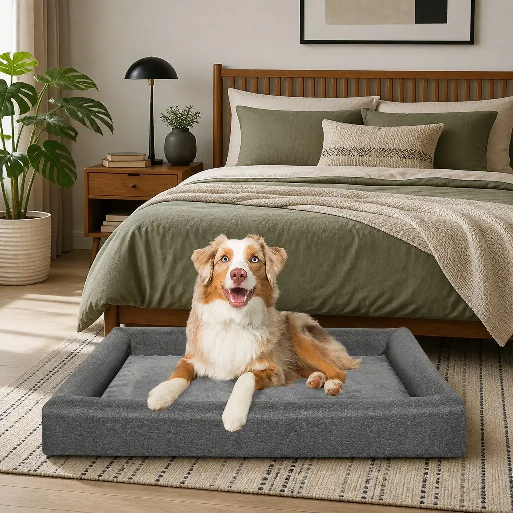 Large Orthopaedic Memory Foam Pet Bed for Dogs and Cats