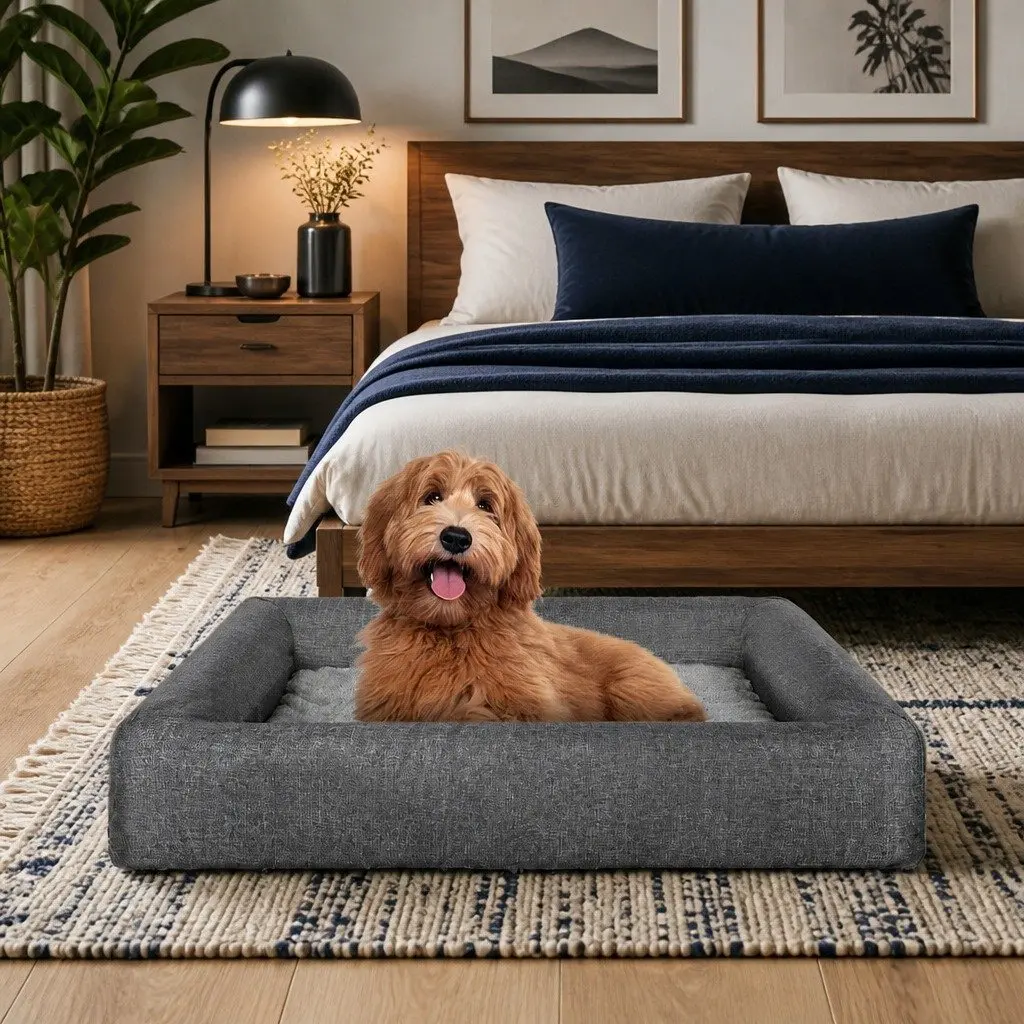 Memory Foam Pet Bed with Orthopedic Support