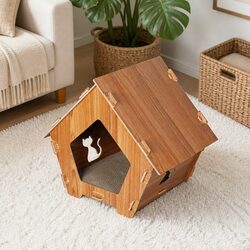 Durable Cat Scratching Board with Integrated Bed