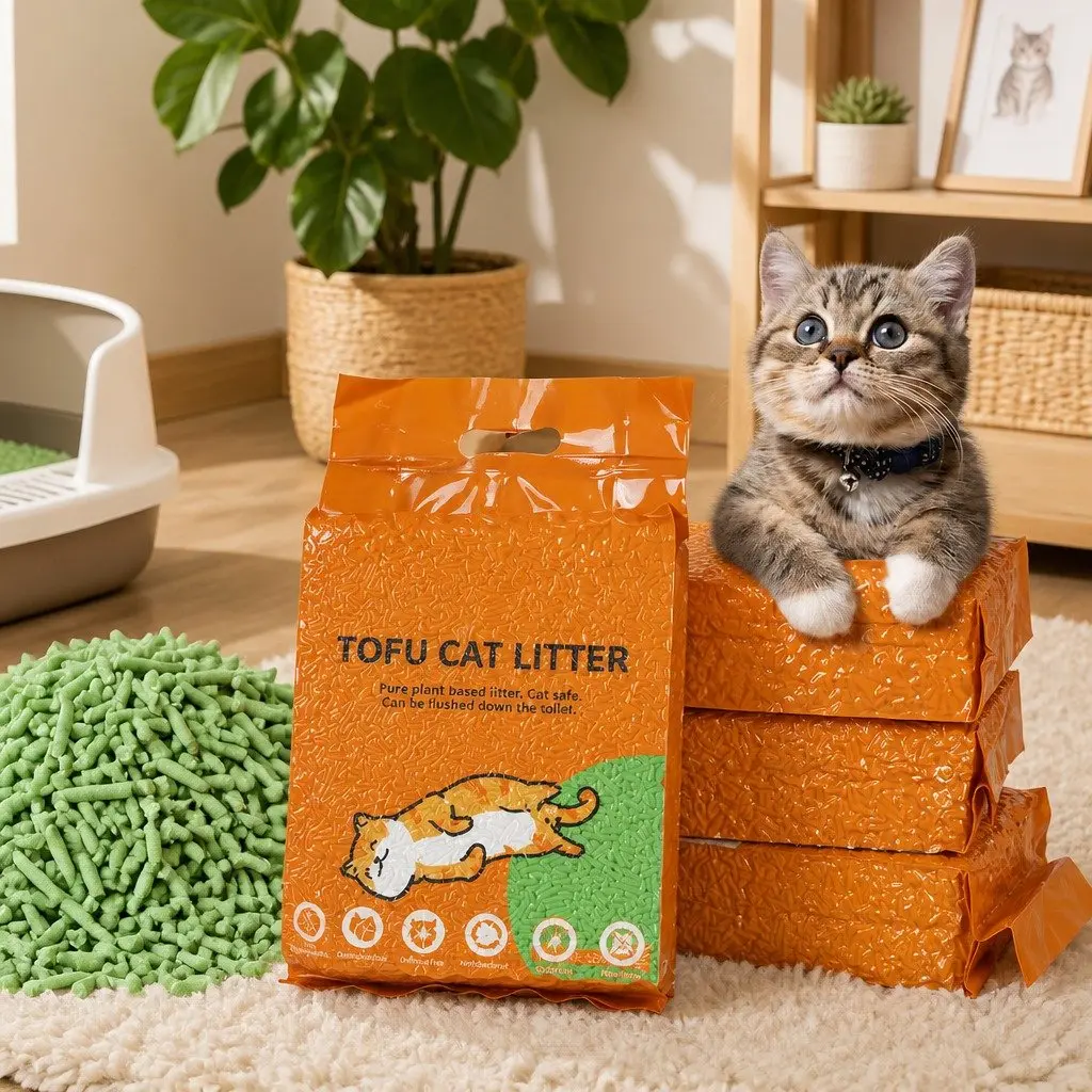 Tofu Cat Litter Biodegradable 2.5kg Clumping Green Tea Scent