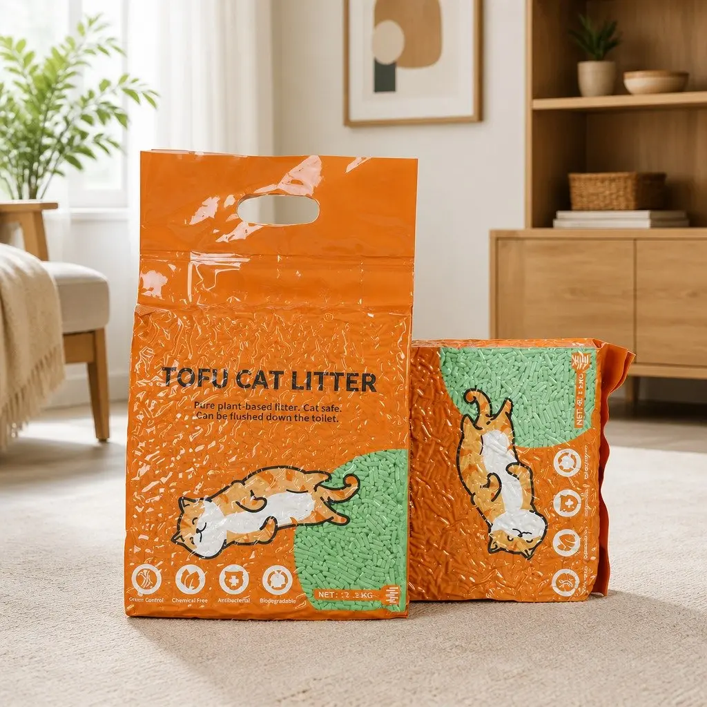Biodegradable Tofu Cat Litter with Green Tea Scent 2.5kg x2