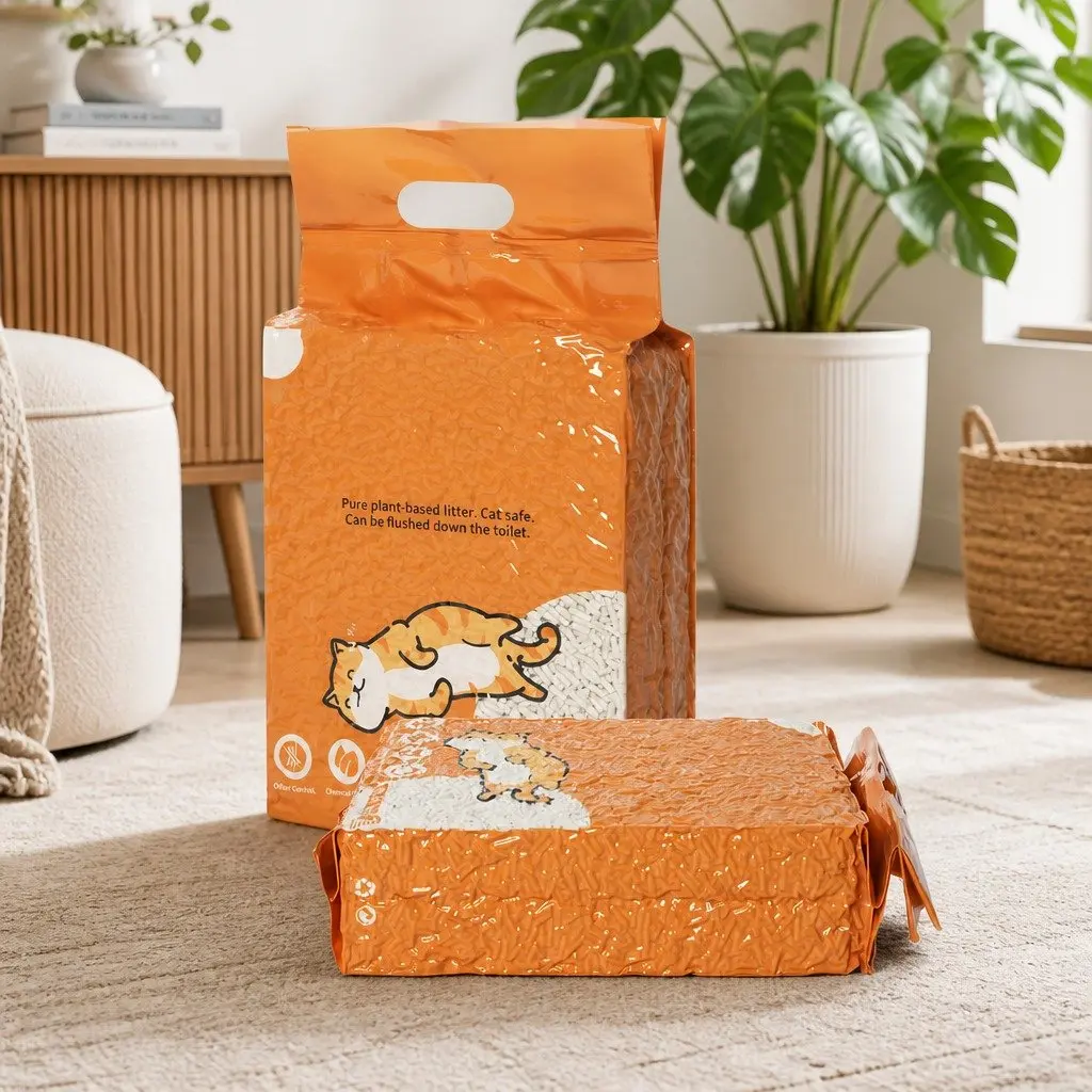 Tofu Cat Litter Biodegradable 2.5kg Natural Clumping Dust-Free Flushable Odour Control