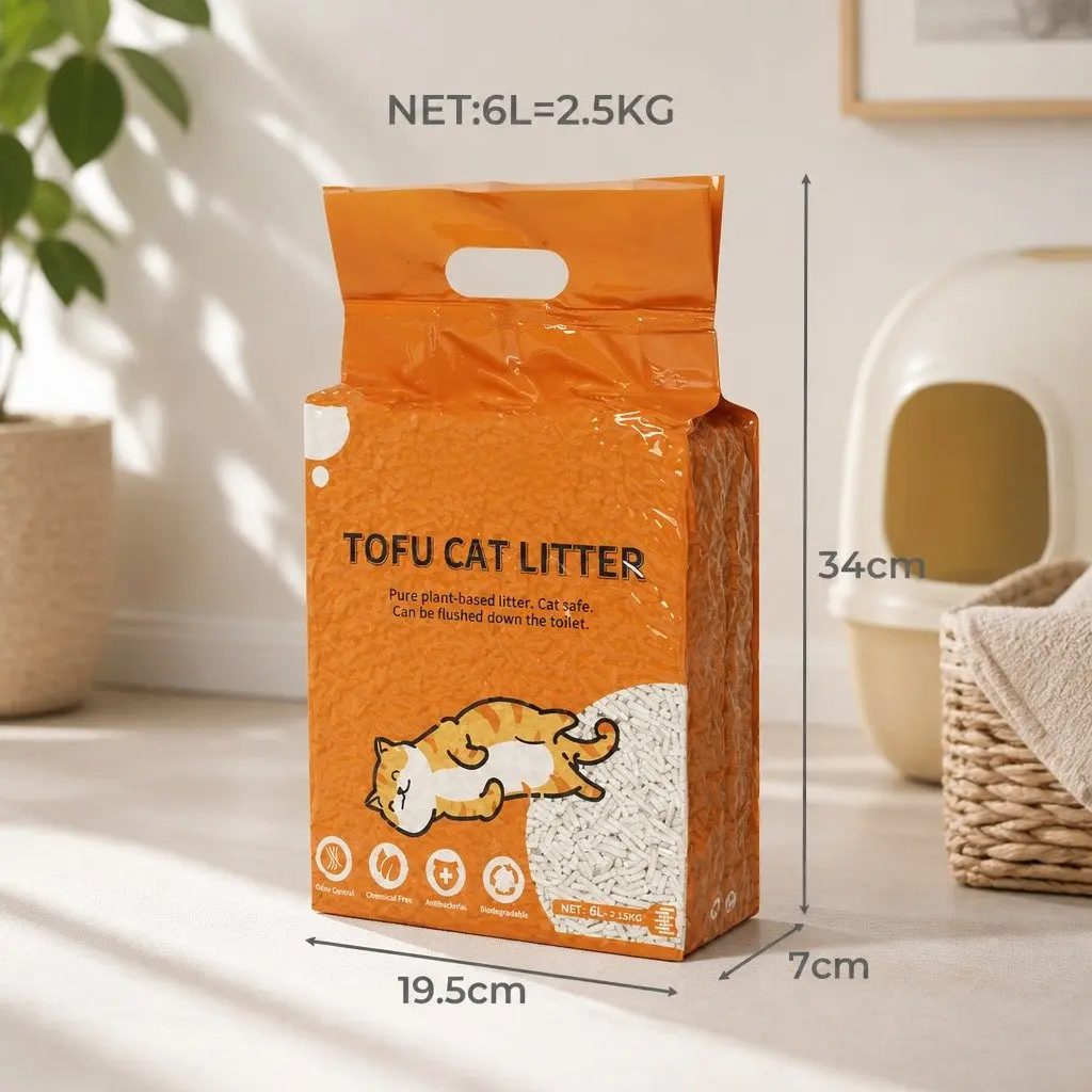 Natural Biodegradable Tofu Cat Litter 2.5kg with Clumping Action
