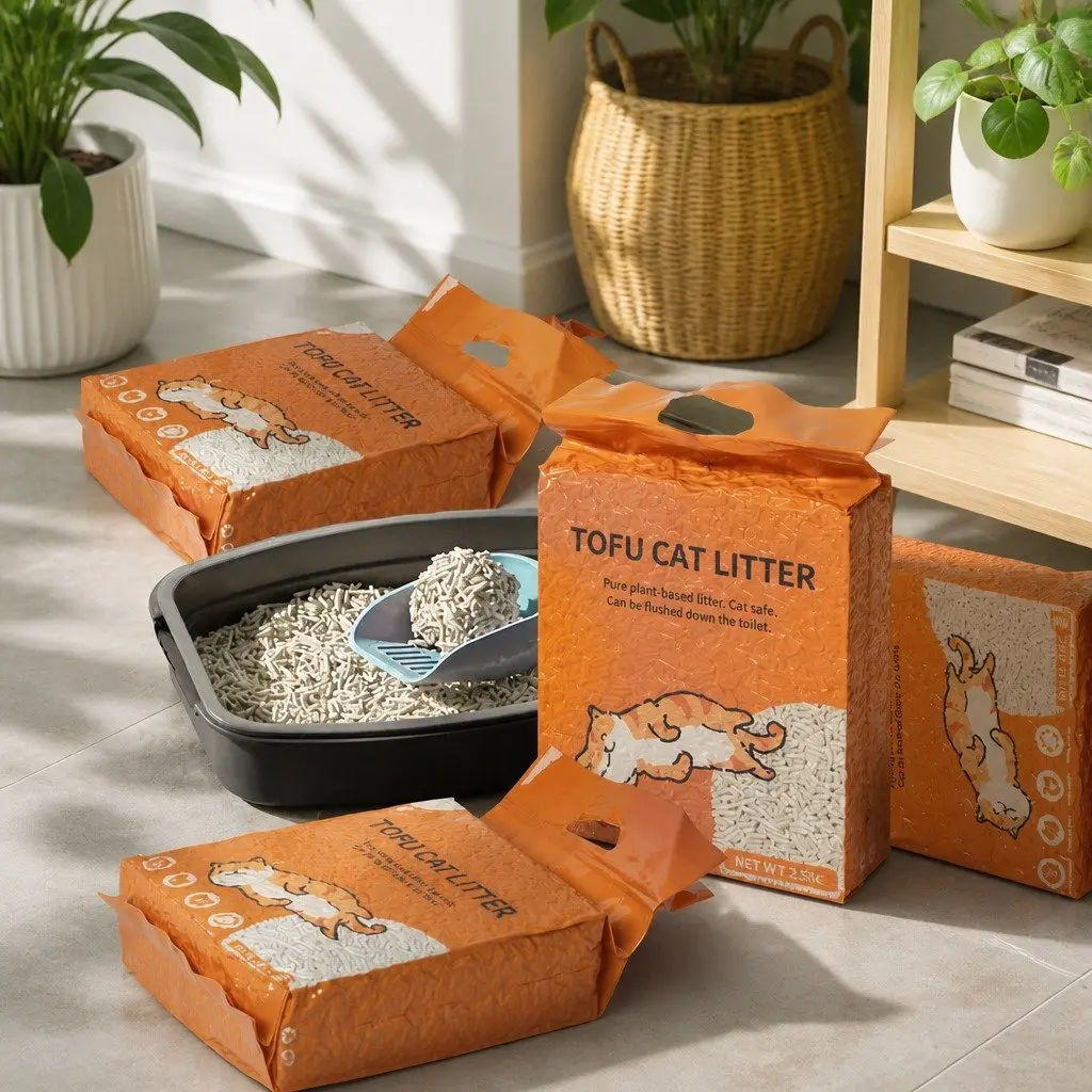Tofu Cat Litter Biodegradable 2.5kg Natural Flushable Odour Control
