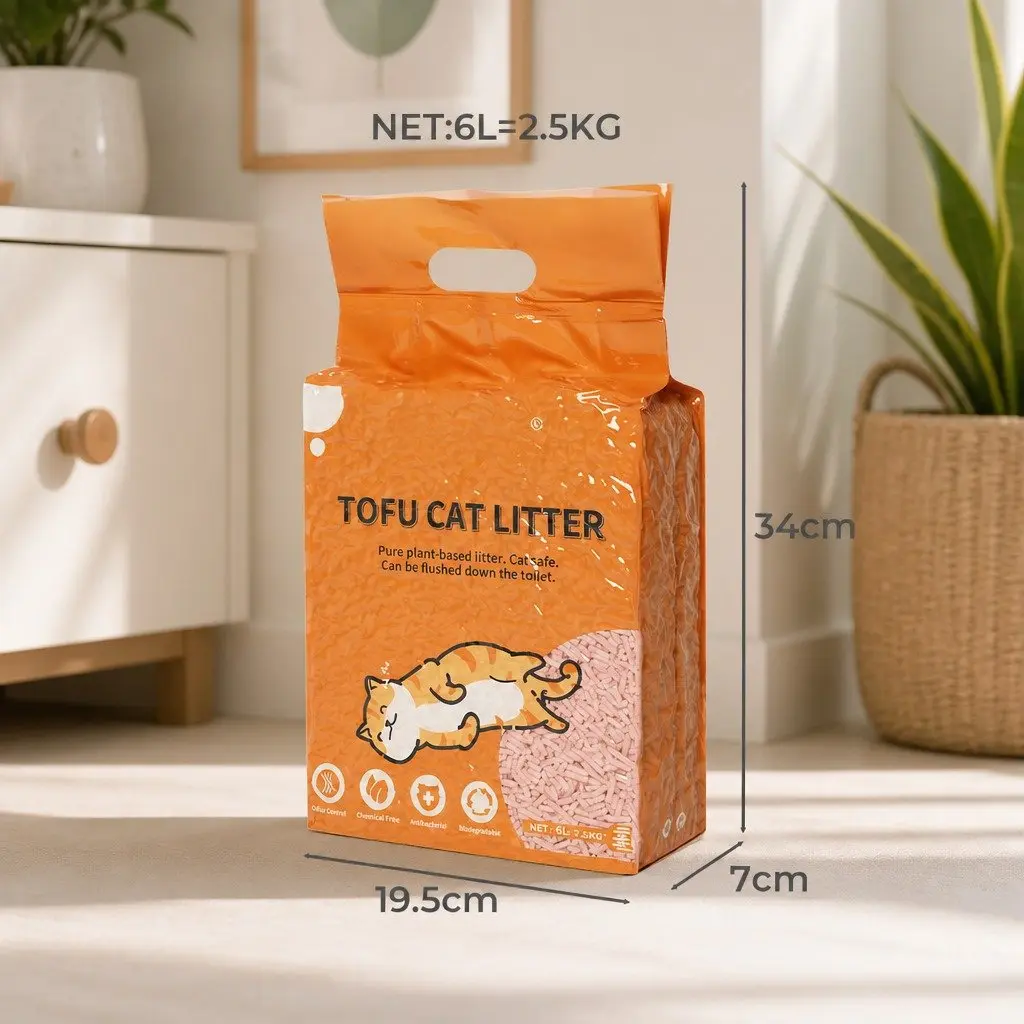 Tofu Cat Litter Biodegradable 2.5kg Clumping Odour Control