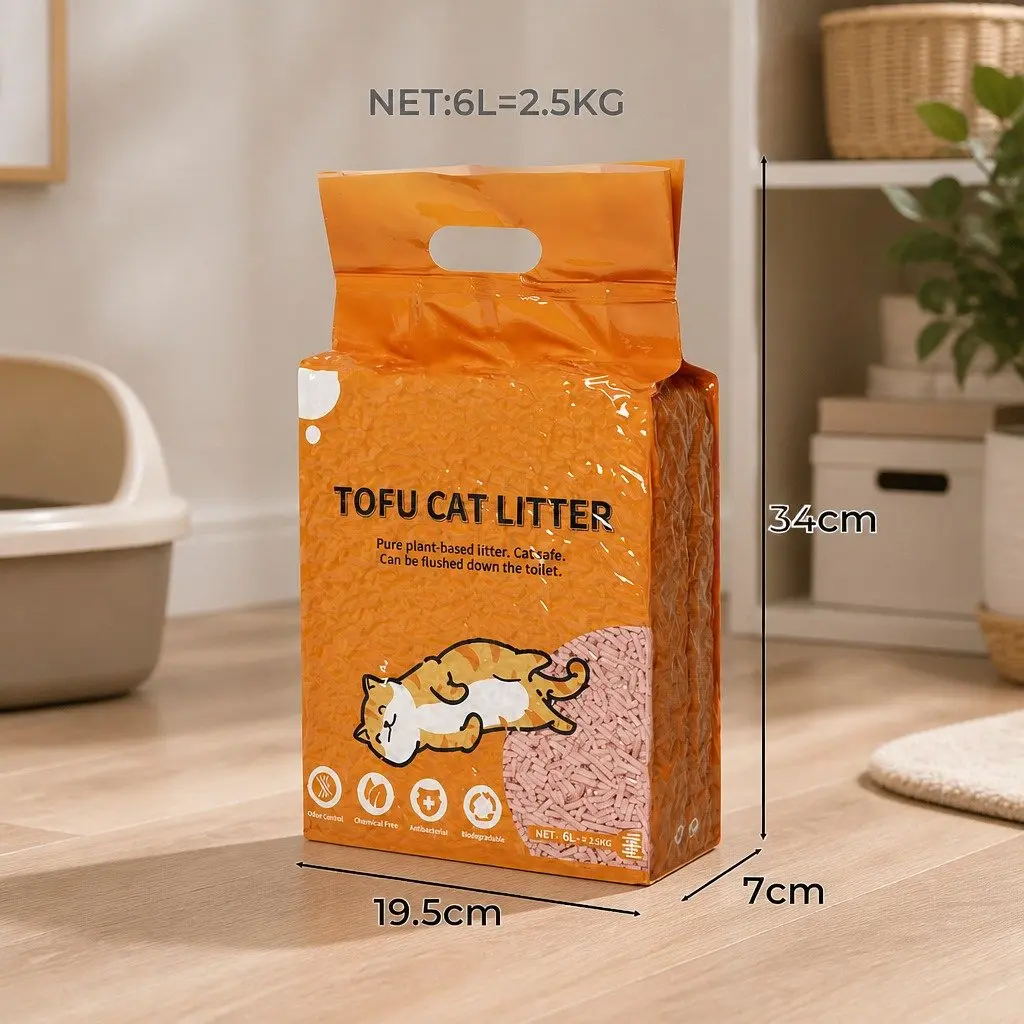 Biodegradable Tofu Cat Litter 2.5kg Peach Scent