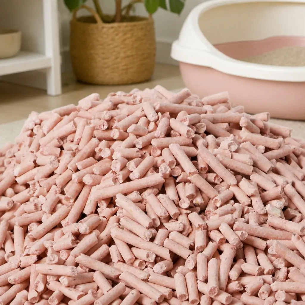 Biodegradable Peach Scent Tofu Cat Litter with Clumping Action
