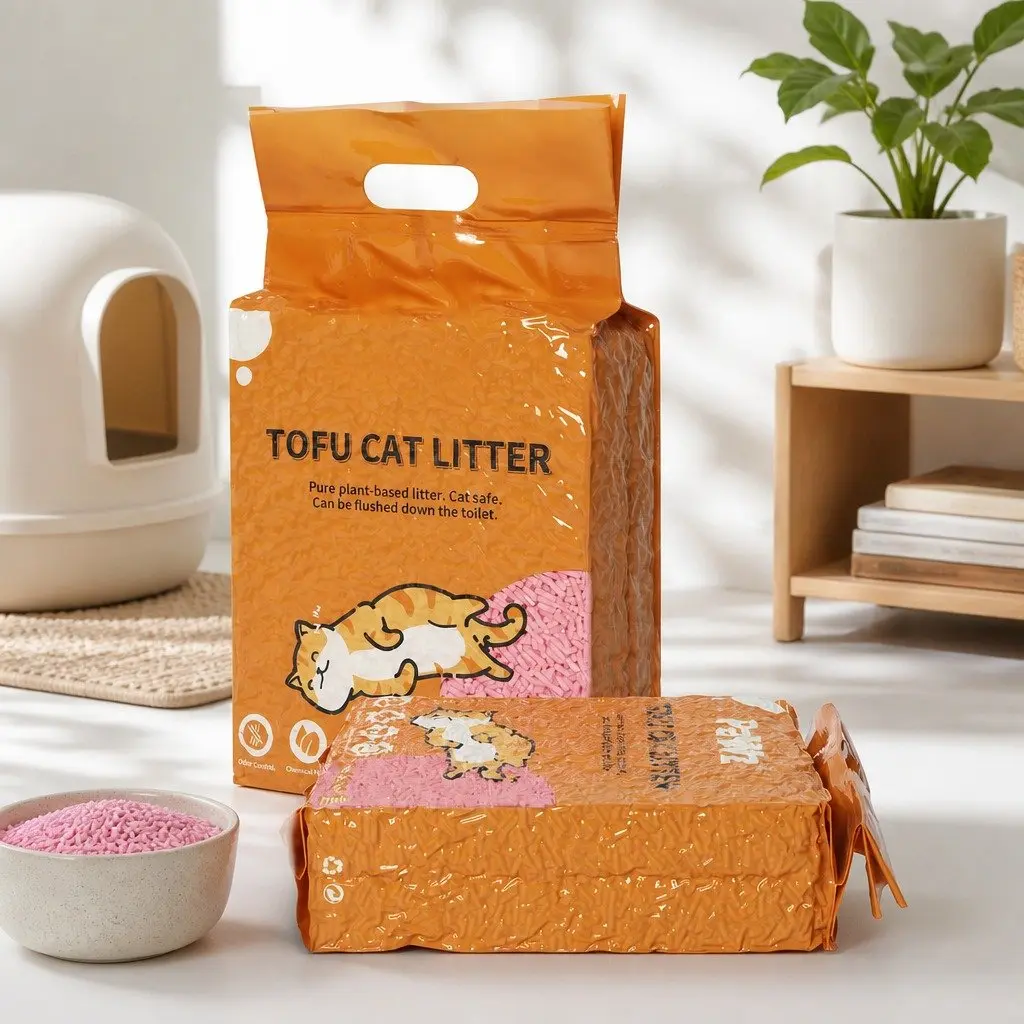 Tofu Cat Litter Biodegradable 2.5kg Watermelon Scent Clumping Flushable 12 Bags
