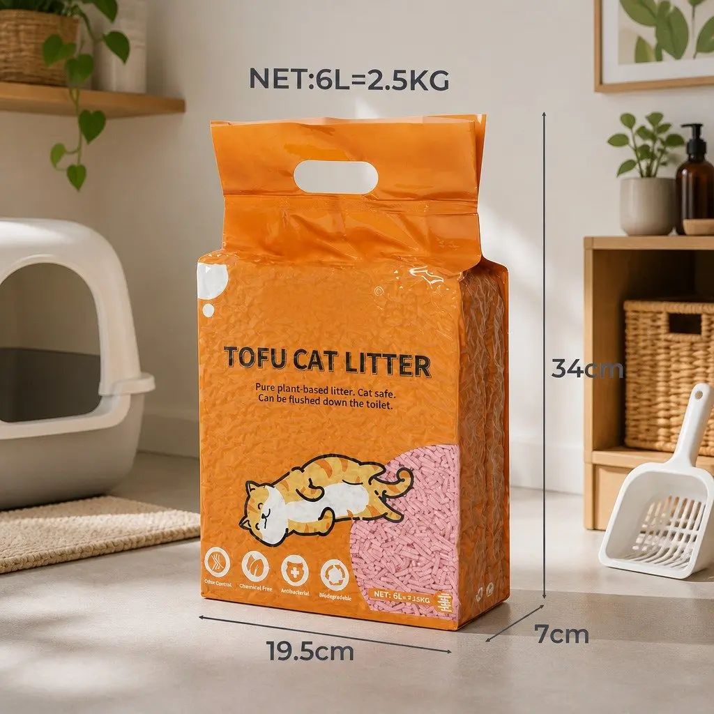 Tofu Cat Litter Biodegradable 2.5kg Watermelon Scent Clumping