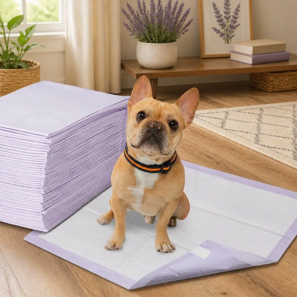 Dog Training Pad Non-woven Fabric 60x60cm Absorbent Waterproof Lavender Scent