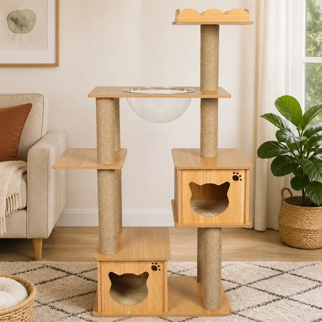 Multi-Level Cat Tree with Scratching Posts