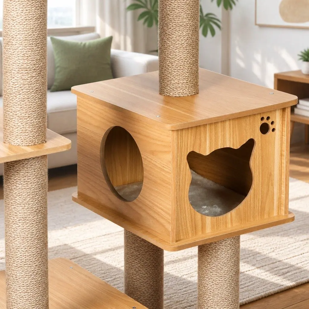 Multi-Level Cat Tree with Scratching Posts