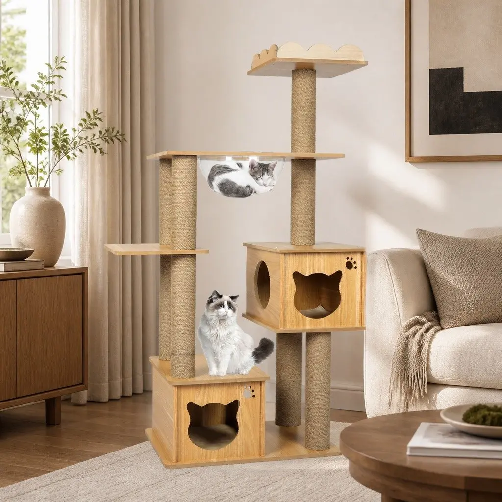 Multi-Level Cat Tree with Scratching Posts