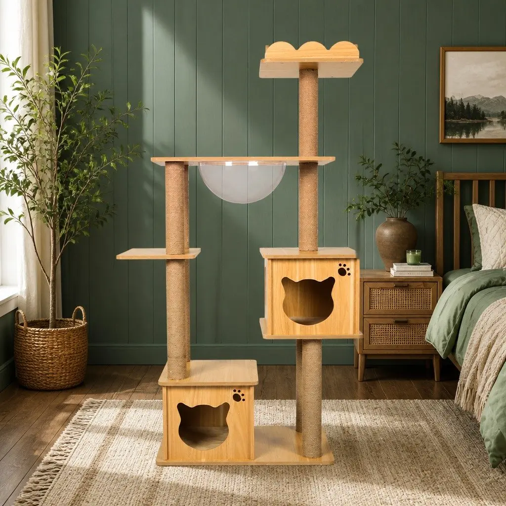 Multi-Level Cat Tree with Scratching Posts