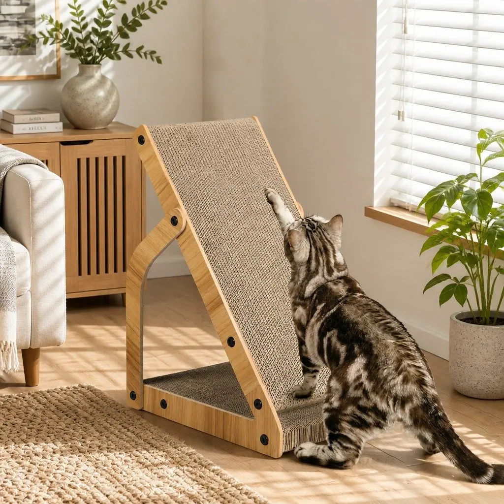 Cat Scratching Board with MDF and Cardboard