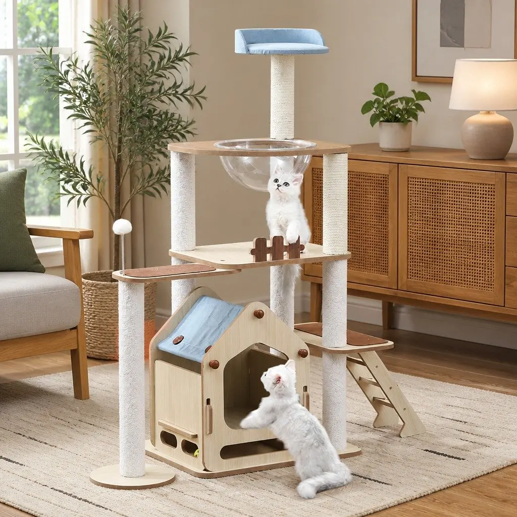 Cat Tree Tower with Sisal-Wrapped Posts