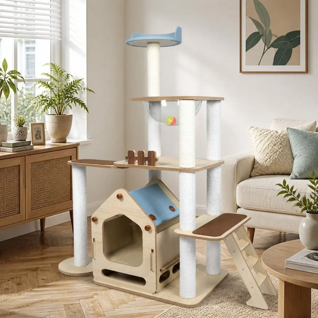 Cat Tree Tower with Sisal-Wrapped Posts