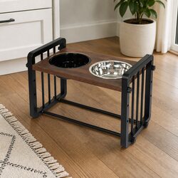 Adjustable Height Pet Feeder Elevated Dog Cat Bowl Stand Medium 3 Positions