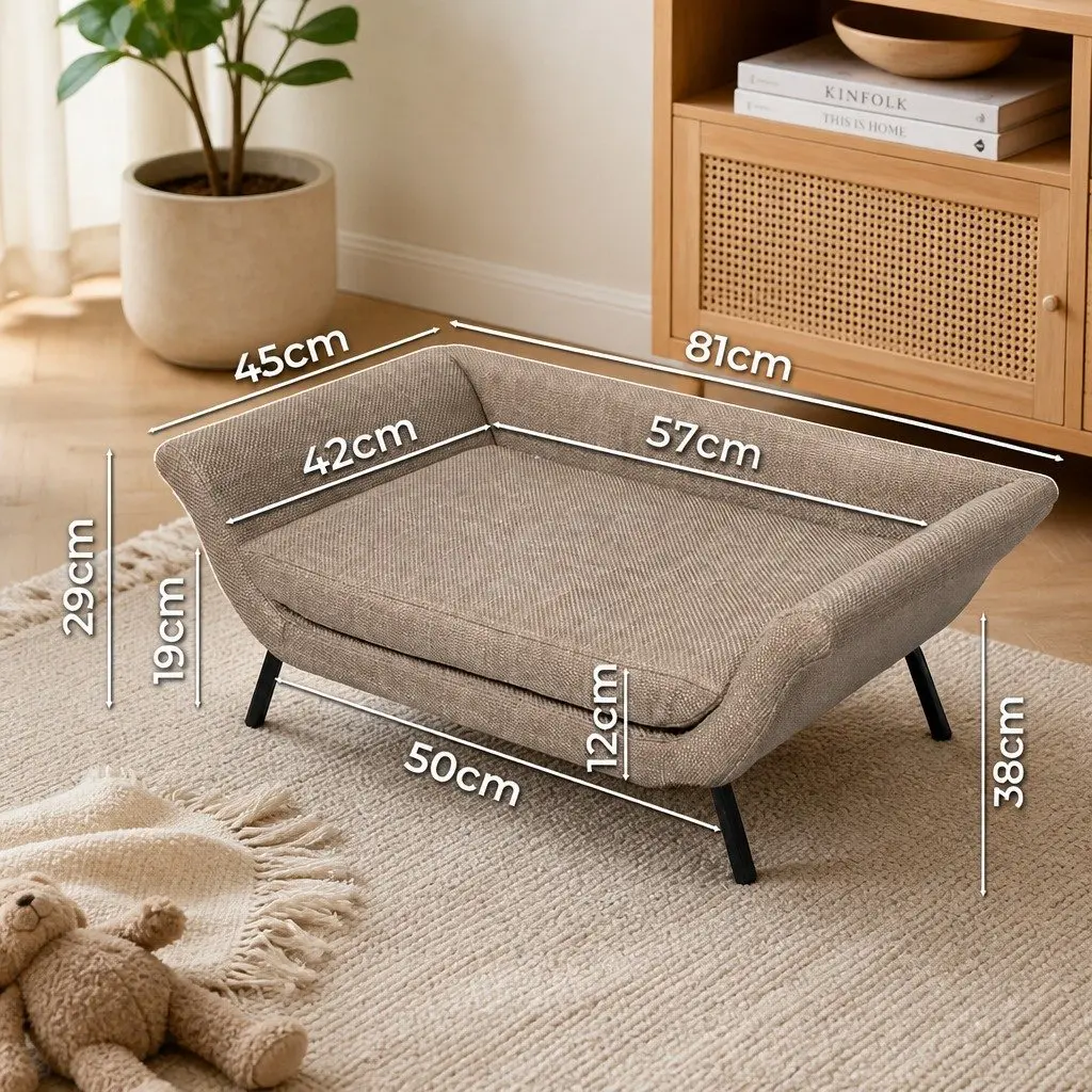 Elevated Pet Sofa Bed for Cats and Dogs