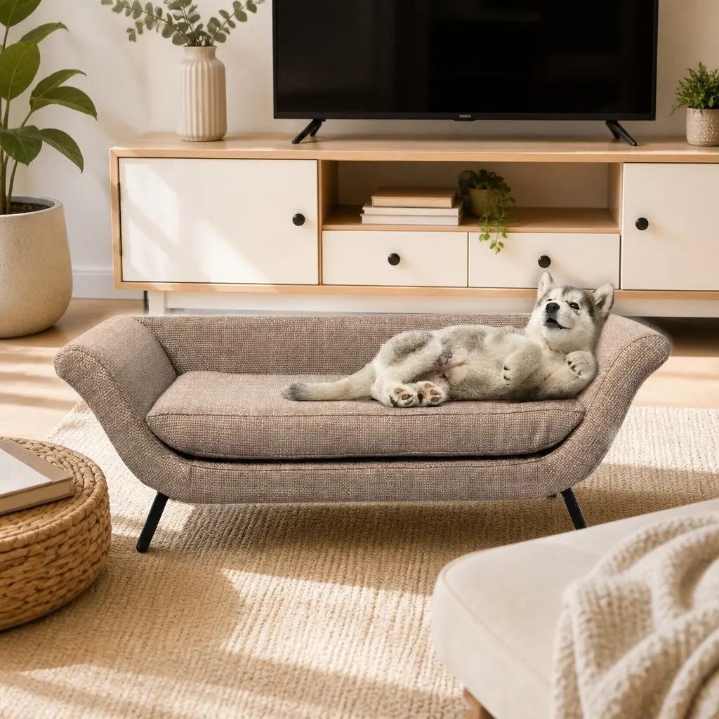 Elevated Pet Sofa Bed for Cats and Dogs