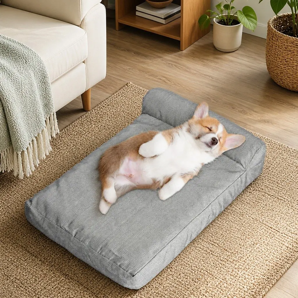 Chew Proof Medium Egg Shape Memory Foam Pet Bed