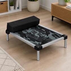 Pet Trampoline Medium Raised Dog Cat Bed Camouflage Breathable Mesh Frame