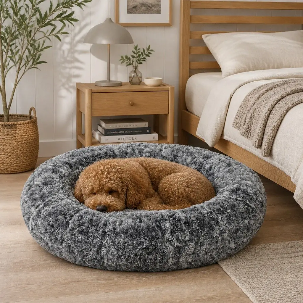 Memory Foam Floor Bed Cushion Polyester 180cm x 140cm Charcoal