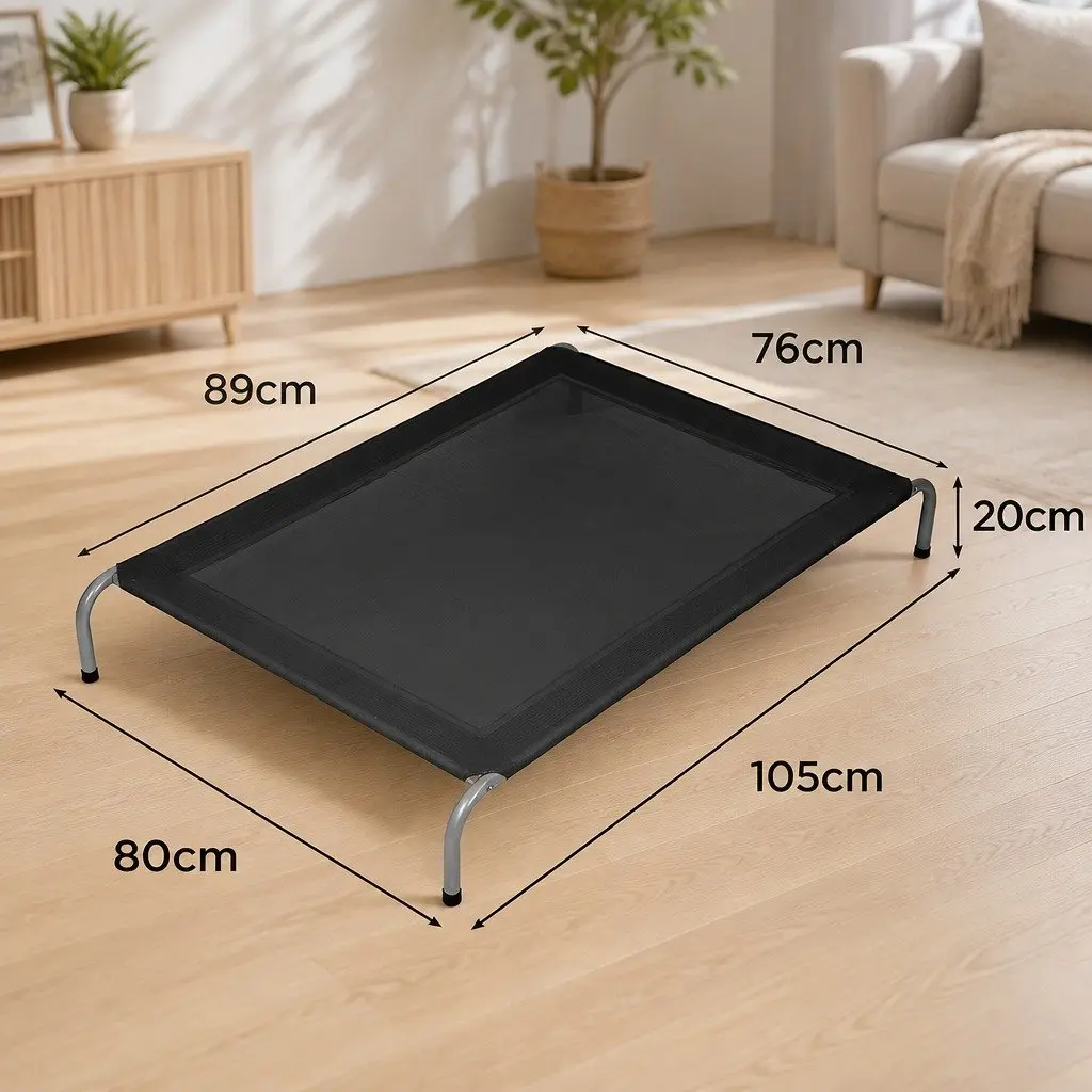 Large Raised Dog and Cat Trampoline Bed with Steel Frame