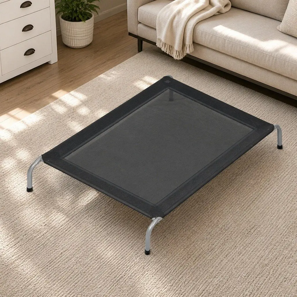 Pet Bed Elevated Mesh Medium Black