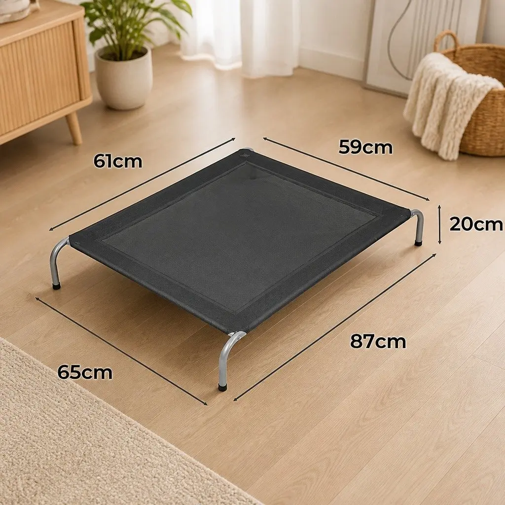 Elevated Pet Bed for Dogs and Cats, Medium Grey