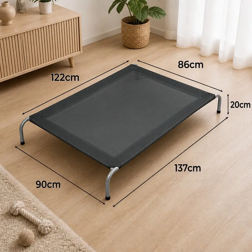 XXL Raised Dog Cat Trampoline Bed with Sturdy Frame