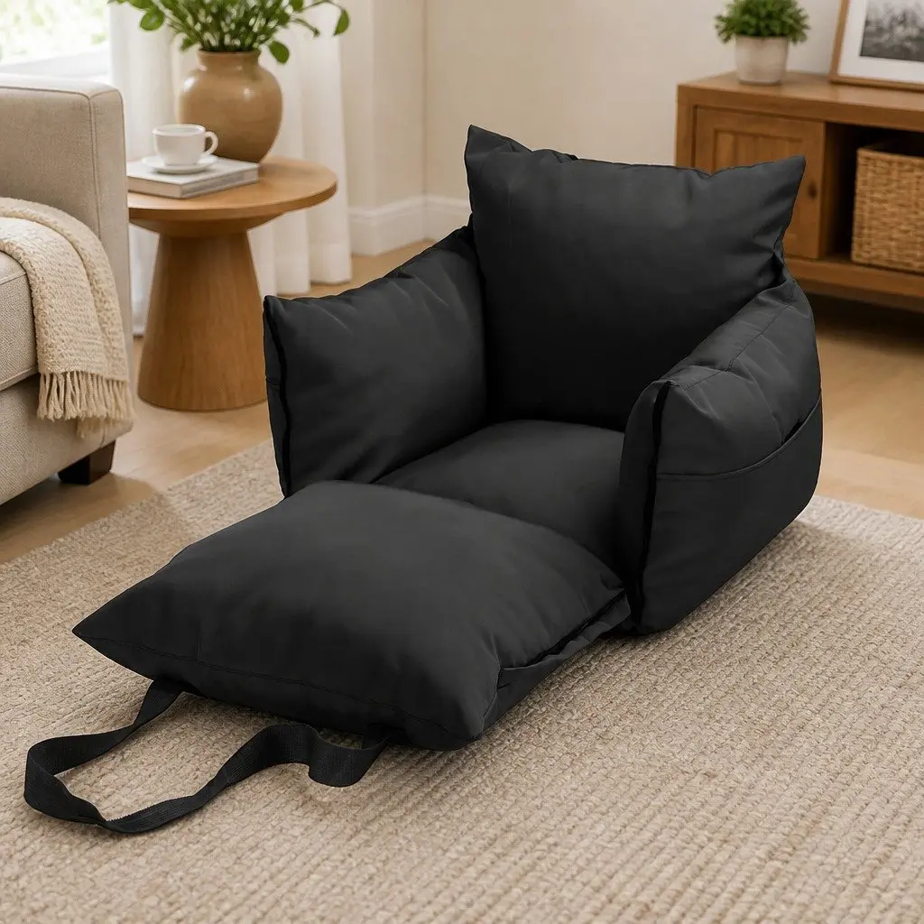 Dog Car Seat Booster with Adjustable Safety Belt Carrier Bed Storage Black
