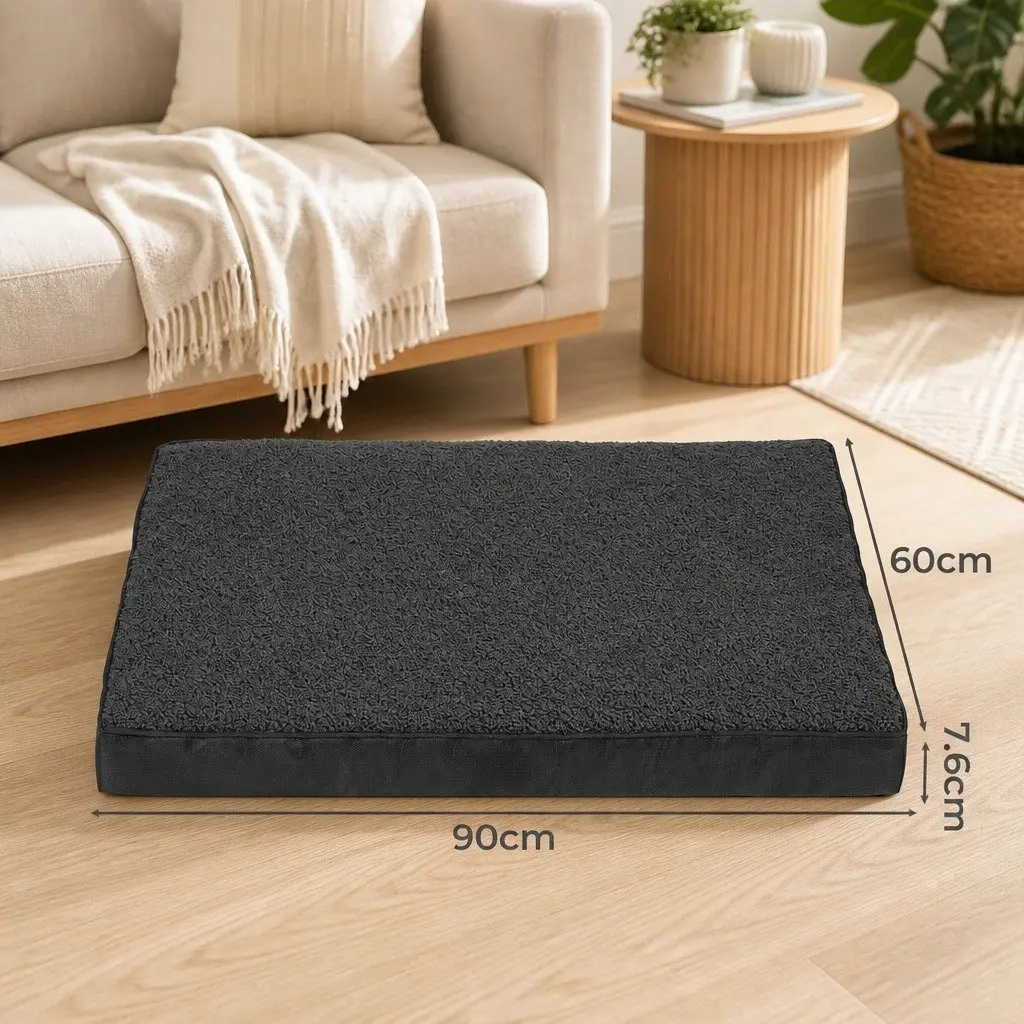 Orthopedic Pet Bed Oxford Cloth Foam 90cm x 60cm Grey