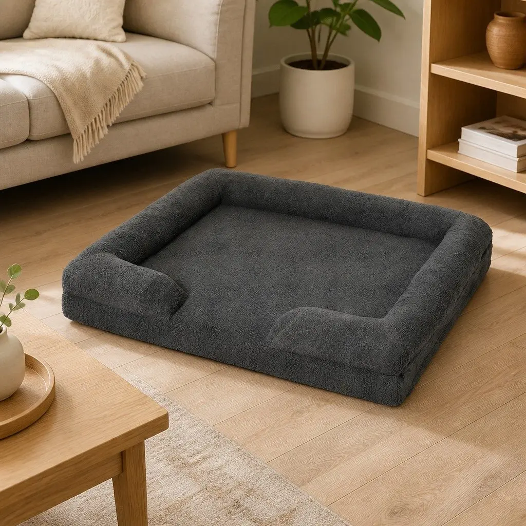 Orthopaedic Memory Foam Pet Sofa Bed with Raised Rim