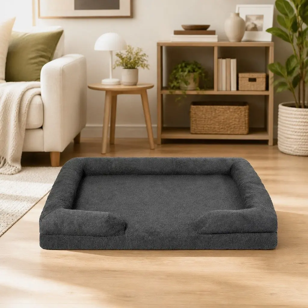 Orthopaedic Memory Foam Pet Sofa Bed with Raised Rim