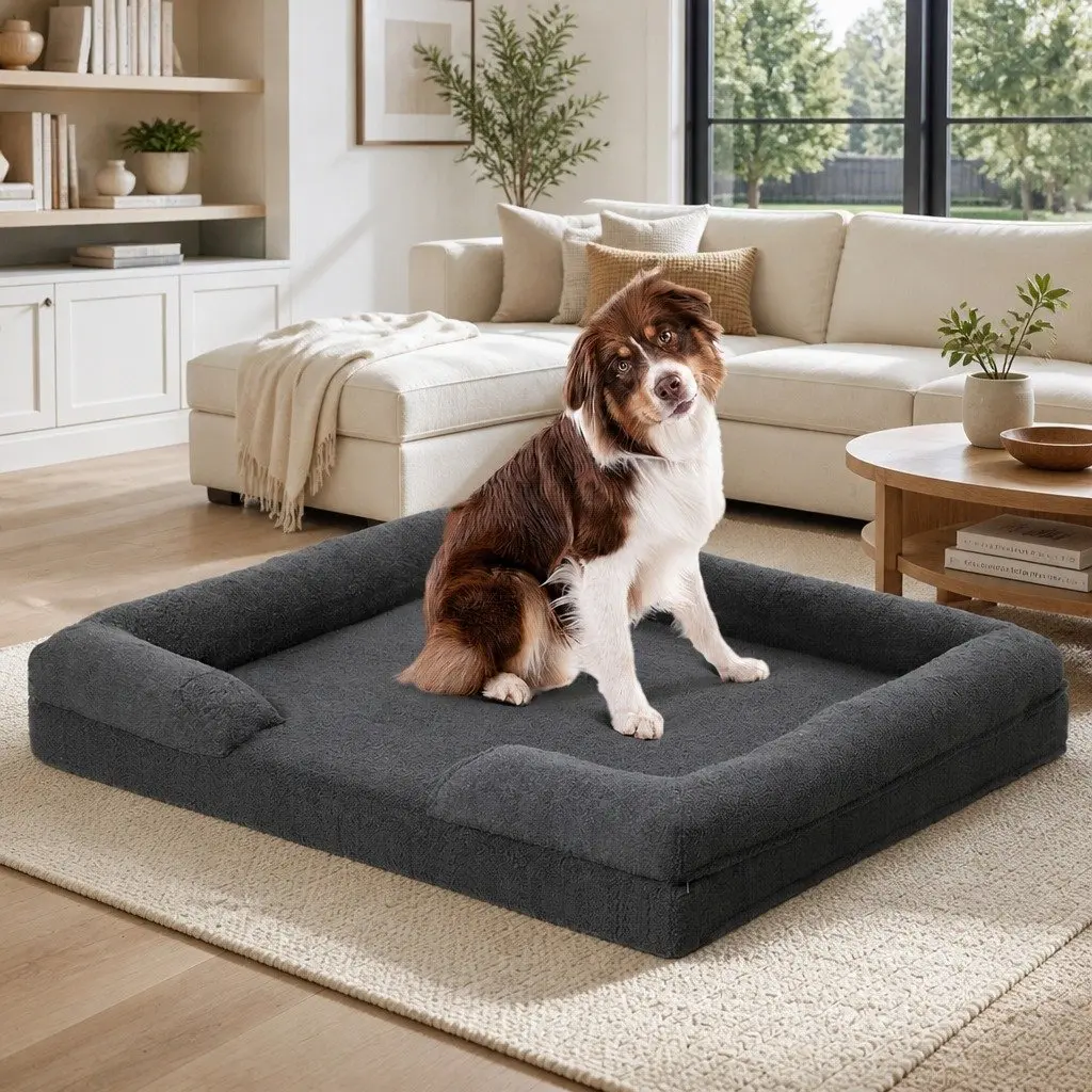 Orthopaedic Memory Foam Pet Sofa Bed with Raised Rim
