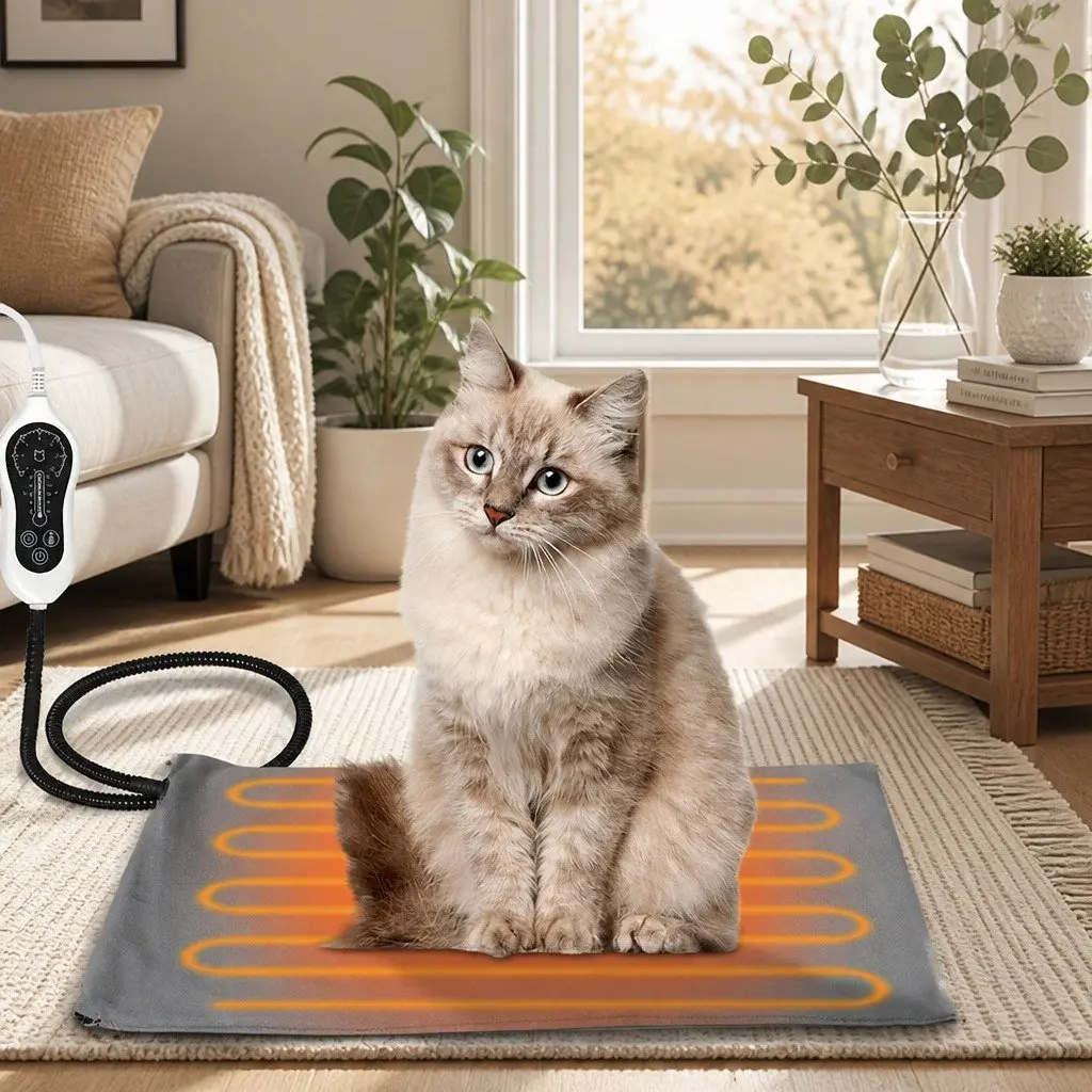 Electric Heated Pet Pad with Adjustable Temperature