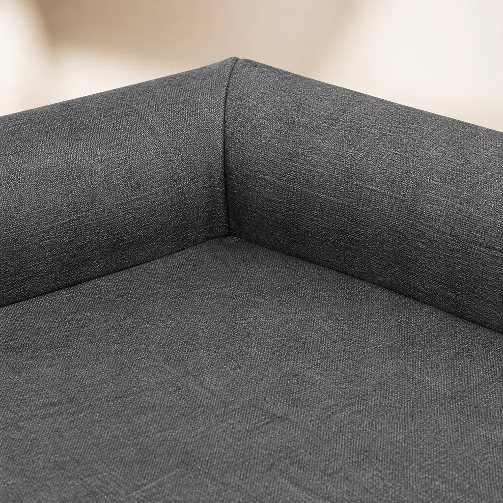 Orthopedic Dog Bed Large Grey Memory Foam Pet Sofa Bolster Lounger Support