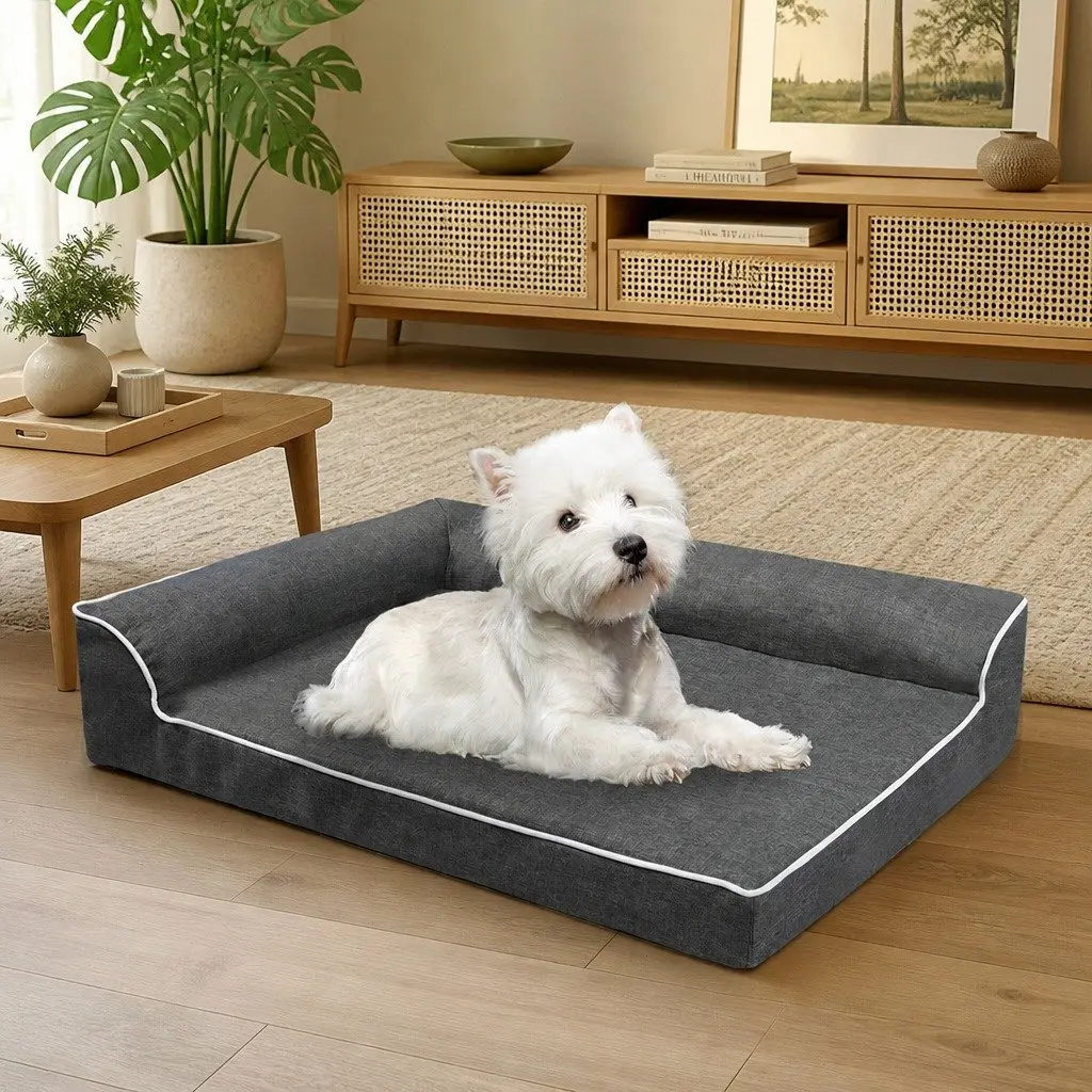 Orthopedic Dog Bed Grey with Memory Foam