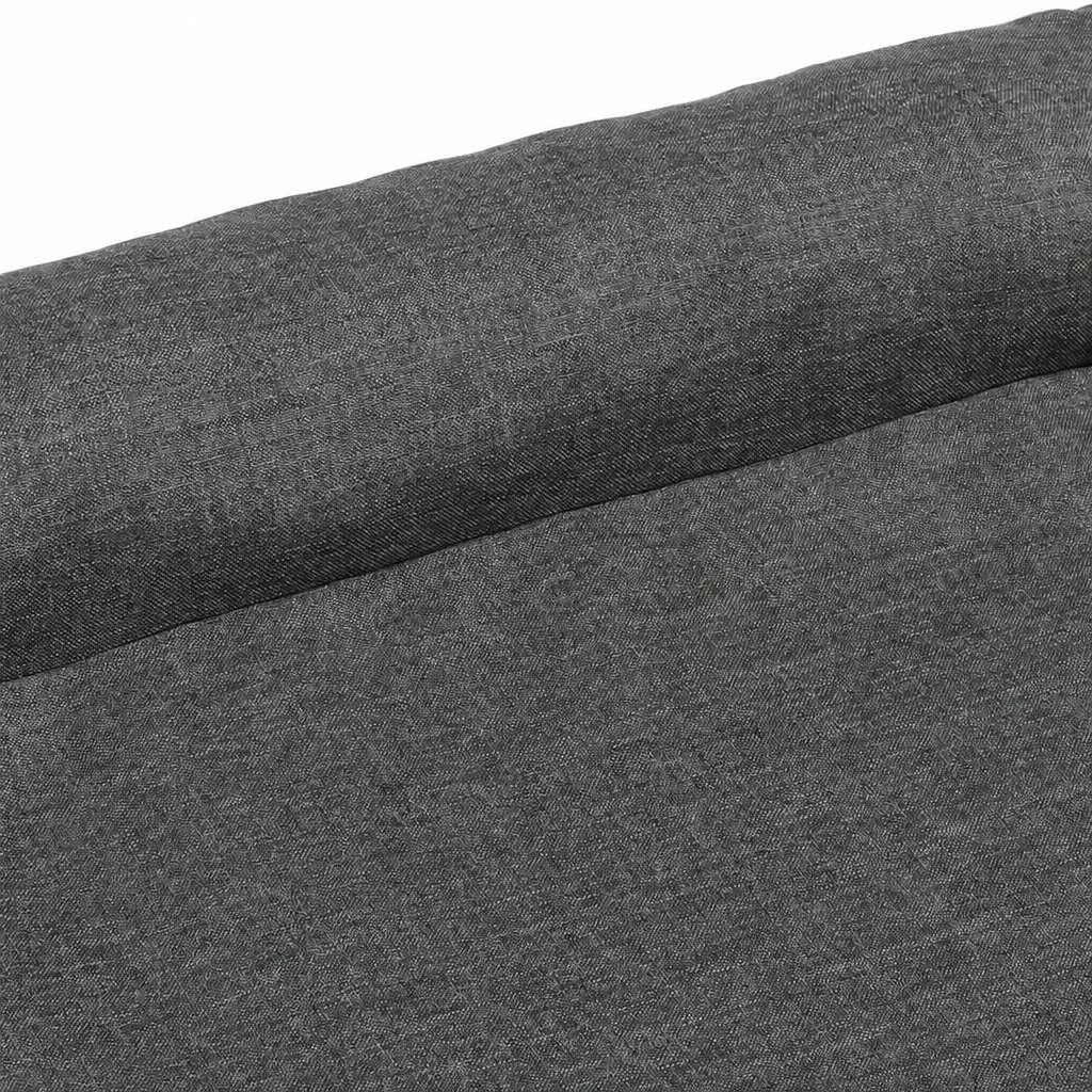 Orthopedic Dog Bed Memory Foam XXL L-Shaped Bolster Grey 122cm x 89cm x 19cm