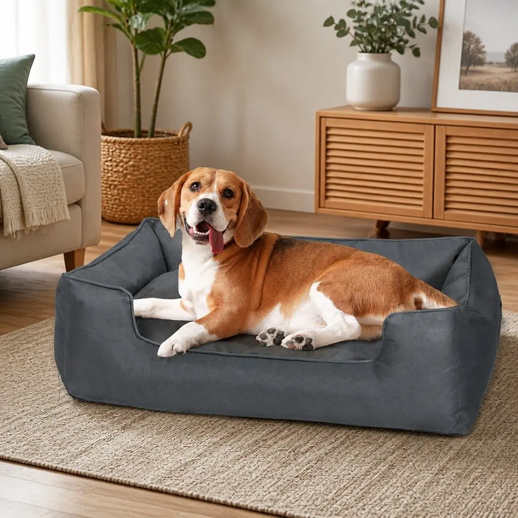 Waterproof Pet Dog Calming Bed with Handles