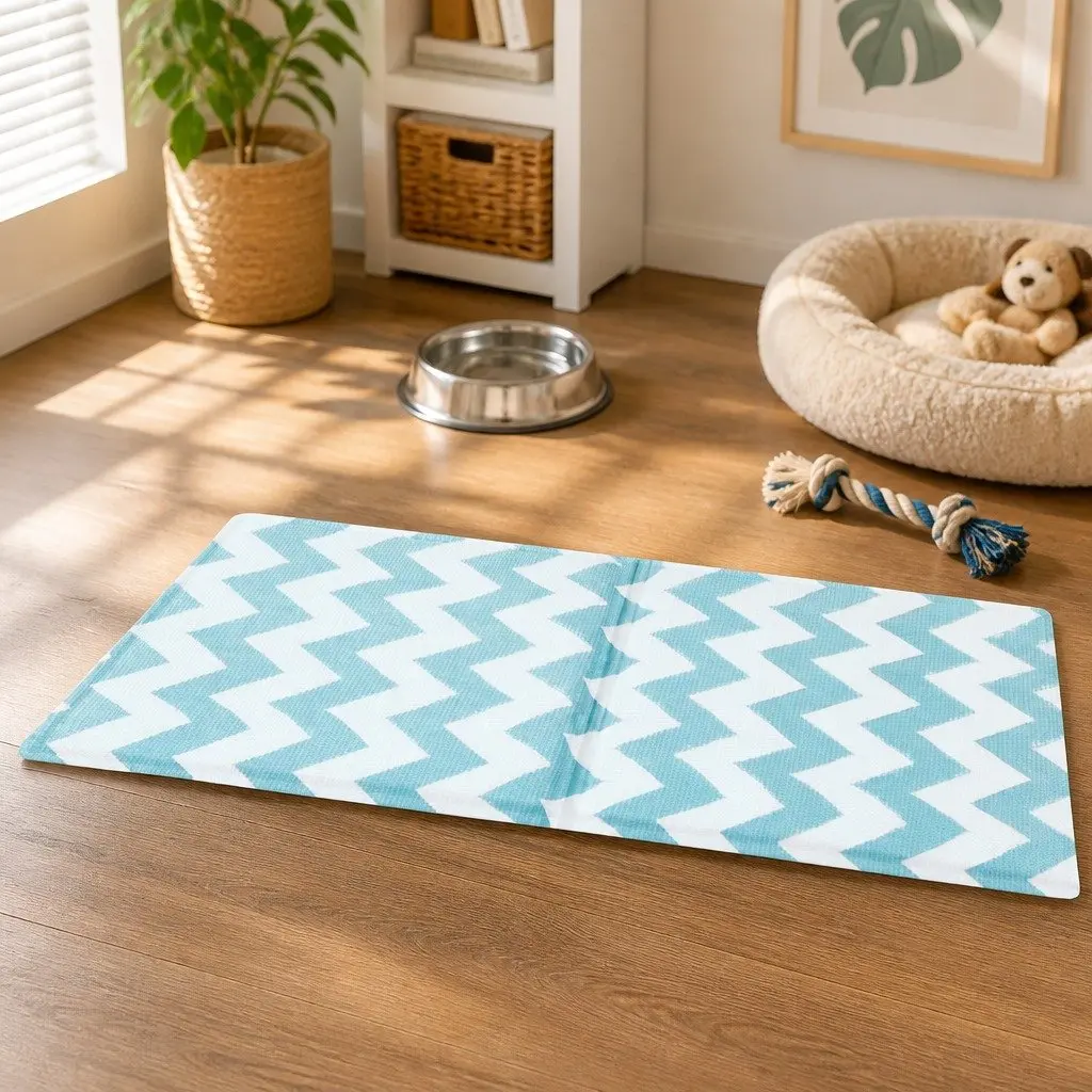 Blue Textured Cooling Mat for Pets
